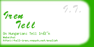 iren tell business card